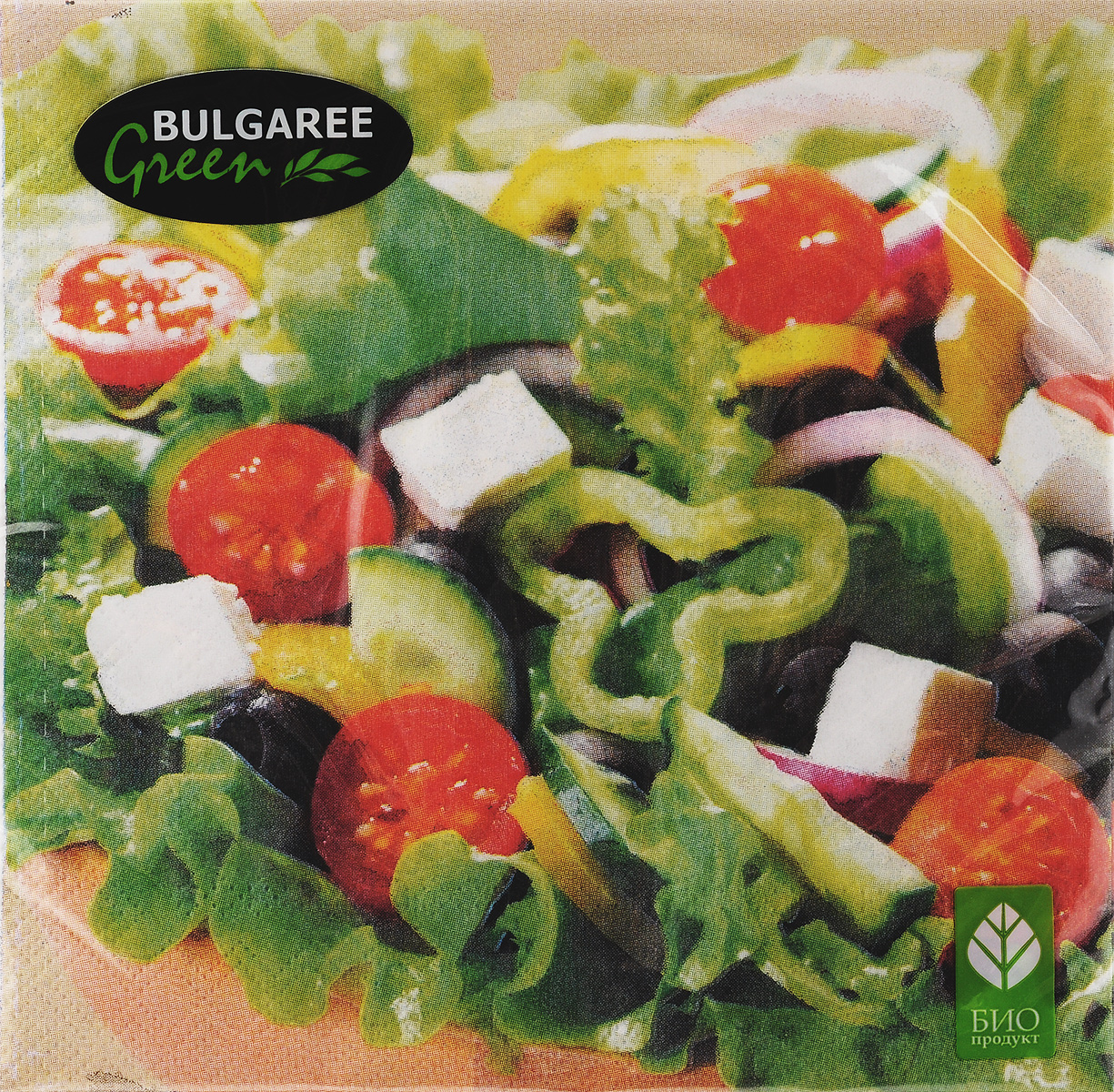 Салфетки бумажные Bulgaree Green Греческий салат, трехслойные, 33 х 33 см, 20 штC0042416 Салфетки бумажные Bulgaree Green Греческий салат, трехслойные, 33 х 33 см, 20 штC0042416Декоративные трехслойные салфетки Bulgaree Green Греческий салат выполнены из 100%целлюлозы европейского качества и оформлены ярким рисунком. Изделия станут отличным дополнением любого праздничного стола. Они отличаются необычной мягкостью, прочностью и оригинальностью.Размер салфеток в развернутом виде: 33 х 33 см.