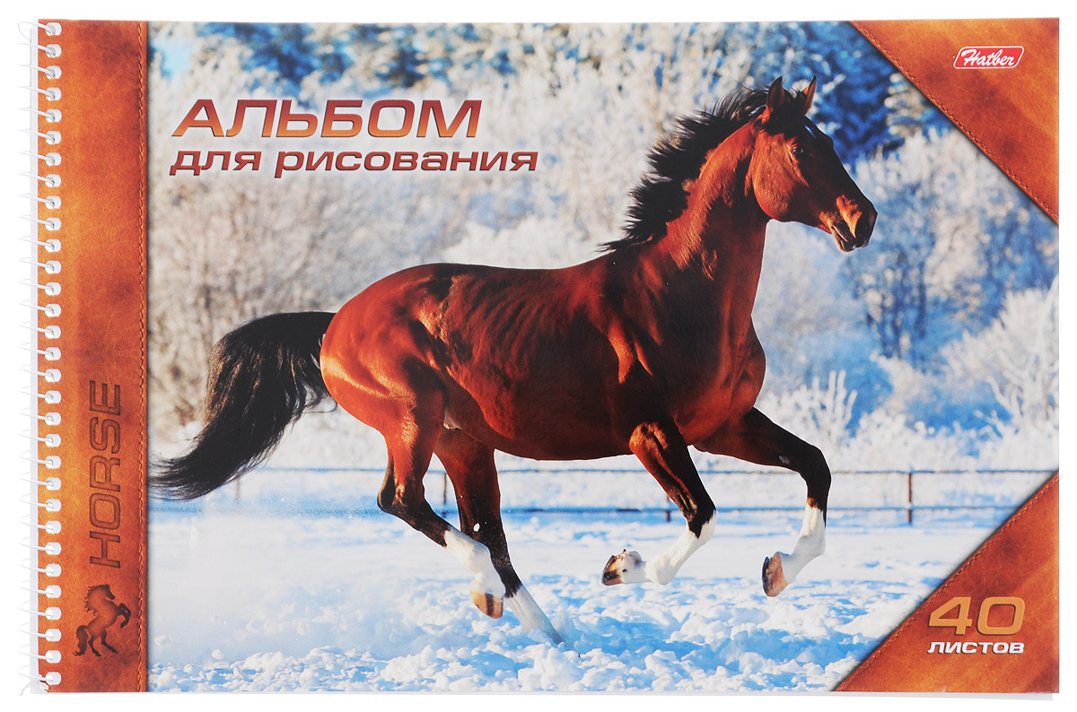 Hatber Альбом для рисования Horses 40 листов 1126572523WD Hatber Альбом для рисования Horses 40 листов 1126572523WDАльбом для рисования Hatber Horses порадует маленького художника и вдохновит его на творчество.Альбом изготовлен из белоснежной бумаги с яркой обложкой из плотного картона, оформленной изображением грациозной лошади. Внутренний блок альбома, соединенный металлической спиралью, состоит из 40 листов.Во время рисования совершенствуется ассоциативное, аналитическое и творческое мышление. Занимаясь изобразительным творчеством, малыш тренирует мелкую моторикурук, становится более усидчивым и спокойным и, конечно, приобщается кобщечеловеческой культуре.