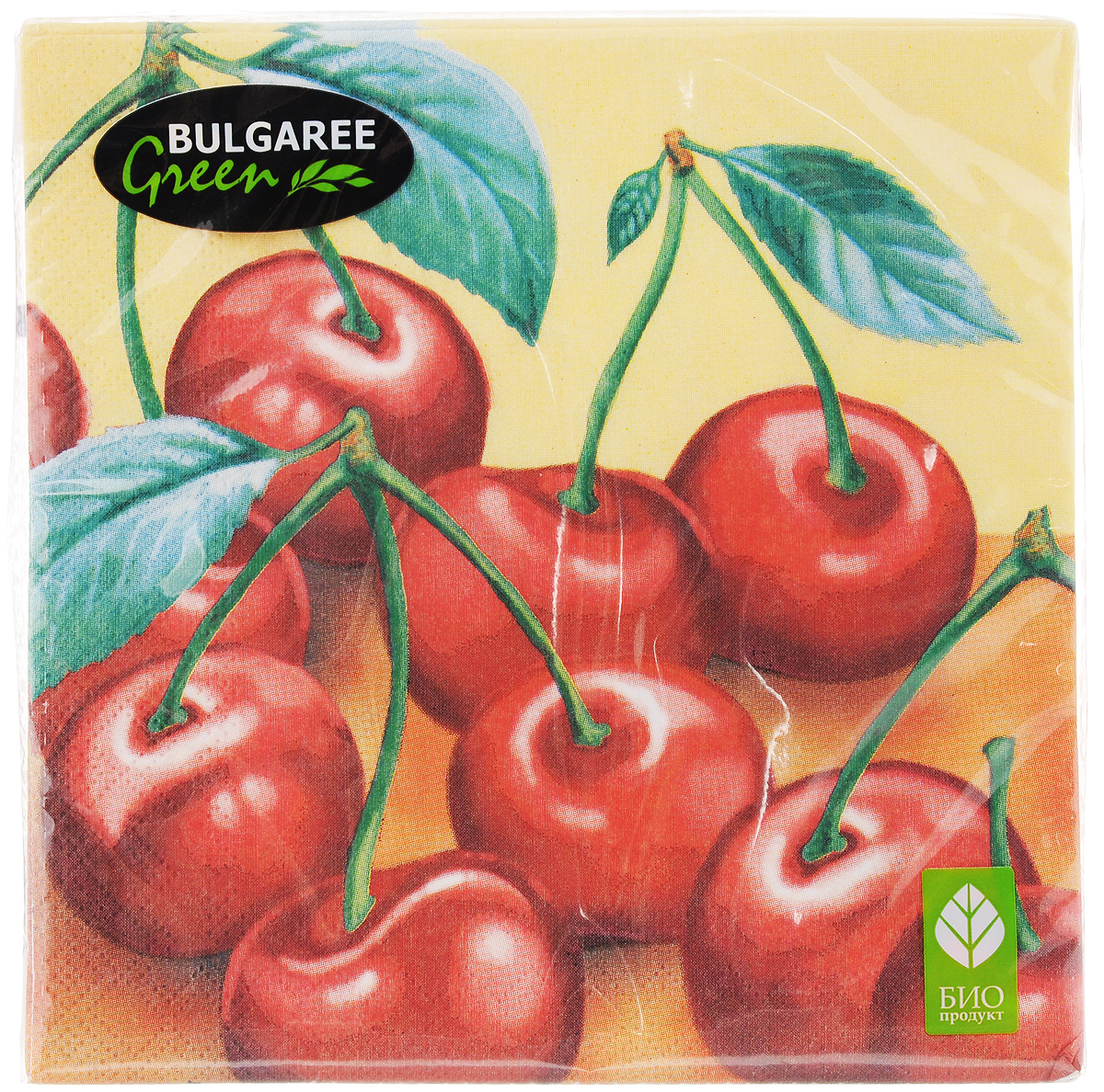 Салфетки бумажные Bulgaree Green Вишня, трехслойные, 33 х 33 см, 20 штSVC-300 Салфетки бумажные Bulgaree Green Вишня, трехслойные, 33 х 33 см, 20 штSVC-300Трехслойные салфетки Bulgaree Green Вишня выполнены из 100%целлюлозы и оформлены красивым рисунком. Изделия станут отличным дополнением любого праздничного стола. Они отличаются необычной мягкостью, прочностью и оригинальностью.Размер салфеток в развернутом виде: 33 х 33 см.