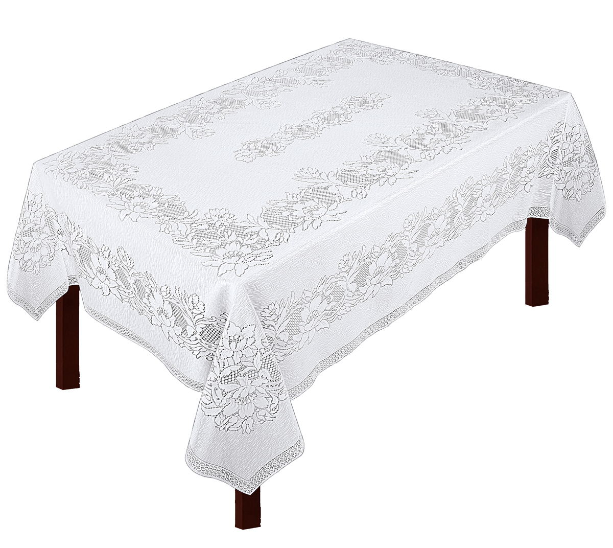 Скатерть Zlata Korunka, прямоугольная, цвет: белый, 235 х 165 см. 80002VT-1520(SR) Скатерть Zlata Korunka, прямоугольная, цвет: белый, 235 х 165 см. 80002VT-1520(SR)Великолепная скатерть Zlata Korunka, выполненная из полиэстера жаккардового переплетения, органично впишется в интерьер любого помещения, а оригинальный дизайн удовлетворит даже самый изысканный вкус. Изделие не скользит со стола, легко стирается и прослужит вам долгое время. Скатерть создаст праздничное настроение и станет прекрасным дополнением интерьера гостиной, кухни или столовой.