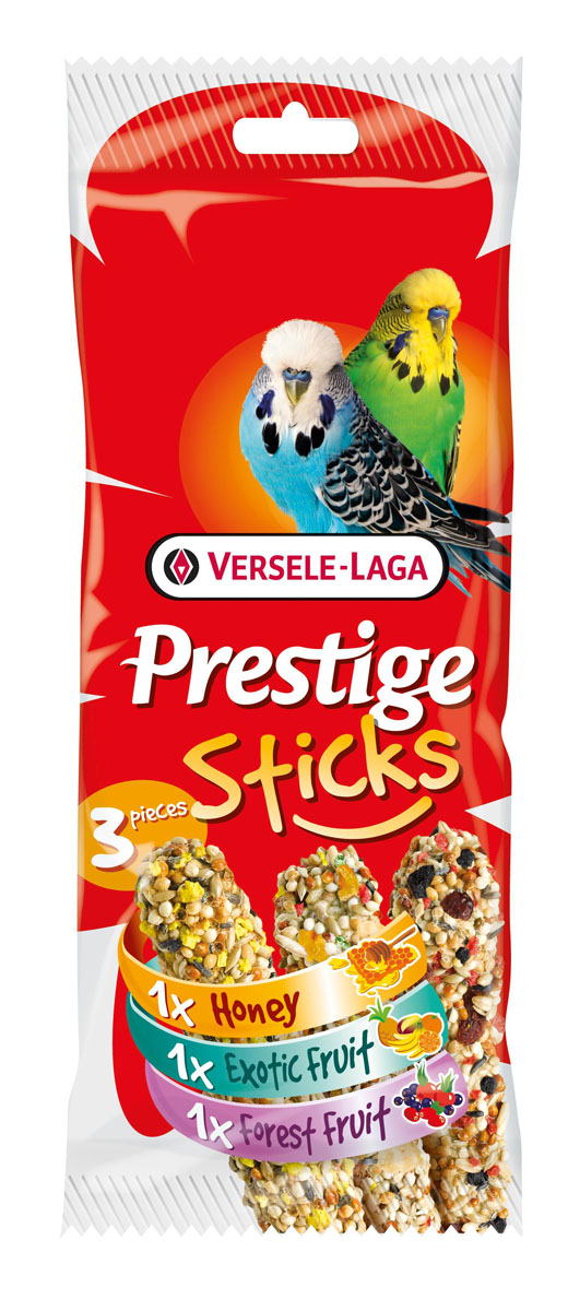 Палочки для волнистых попугаев Versele-Laga Prestige, микс с медом, фруктами и ягодами, 3 х 30 г0120710 Палочки для волнистых попугаев Versele-Laga Prestige, микс с медом, фруктами и ягодами, 3 х 30 г0120710Три вида лакомых палочек для волнистых попугаев - с медом, экзотическими фруктами и лесными ягодами.Tripl Mix Палочки VERSELE-LAGA для волнистых попугаев станут любимым лакомством вашего питомца. С его помощью вы сможете легко разнообразить меню птицы и быть уверенным в исключительной пользе угощения. Для изготовления палочек используются только высококачественные продукты, полезные для вашей птицы.В упаковке: 3 палочки, весом 30 г каждая.