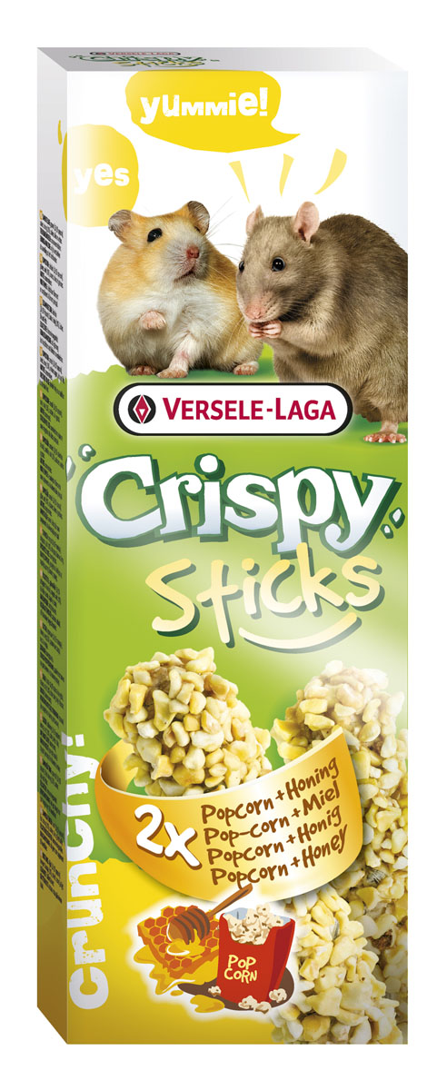 Палочки для хомяков и крыс Versele-Laga Crispy, с попкорном и медом, 2 х 50 г0120710 Палочки для хомяков и крыс Versele-Laga Crispy, с попкорном и медом, 2 х 50 г0120710VERSELE-LAGA палочка для хомяков и крыс с попкорном и медом 2х50 г.Палочки VERSELE-LAGA для хомяков и крыс с попкорном и медом – идеальный выбор для внесения разнообразия в меню вашего питомца. Это угощение подарит хомяку или крысе неописуемое удовольствие, отличное настроение и отменное здоровье, которые так необходимы для полноценной жизни.В упаковке 2 палочки, весом по 50 г. Состав: Злаковые (попкорн), семена, мед, различные сахара, масла и жиры.