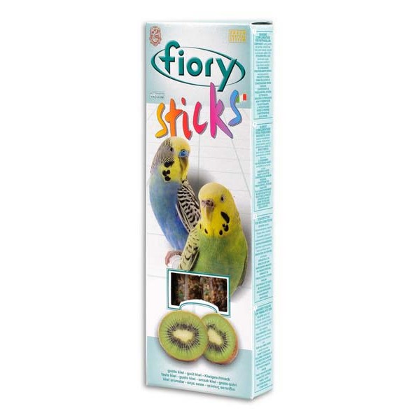 Палочки для попугаев Fiory Sticks, с киви, 2 х 30 г4013 Палочки для попугаев Fiory Sticks, с киви, 2 х 30 г4013Лакомство для попугаев имеет прекрасный вкус и аромат киви, который непременно оценит ваша птичка. Палочки с девятью различными элементами, среди которых есть семена сафлора, слегка маслянистого по составу (полезен при запорах, а также используется для улучшения пигментации оперения птиц). Клейкий элемент особенно вкусен, позволяет птицам легко его клевать, не раскалывая их на части и не разбрасывая крошки по дну клетки. Поскольку продукт отличается высоким содержанием белка, им не следует злоупотреблять. Как и все подобного рода дополнительное питание, палочки считаются лакомством и являются добавкой к обычному рациону. Палочки удобны для закрепления в клетке, а попугаю удобно склевывать отдельные семечки, не ломая при этом всю палочку.Состав: зерно, булочные изделия, дрожжи, кукурузные хлопья, натуральные красители и антиоксиданты, одобренные Советом Европы.