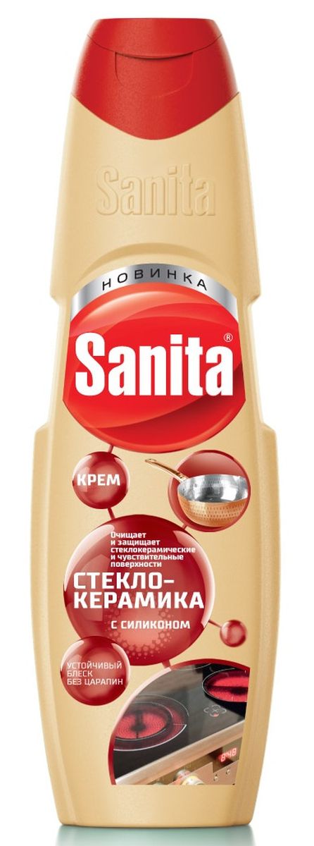 Чистящее средство Sanita Стеклокерамика, универсальное, 600 мл391602 Чистящее средство Sanita Стеклокерамика, универсальное, 600 мл391602Средство предназначено для чистки стеклокерамической поверхности кухонных плит и создания защитной пленки. Способ применения: крем встряхнуть. С помощью влажной губки распределить по поверхности, почистить, смыть водой. Использовать средство только на охлаждённой поверхности. При необходимости оставить на очищаемой поверхности на несколько минут. Отполировать сухой мягкой тканью. Состав: > 30 % абразивный порошок, Уважаемые клиенты! Обращаем ваше внимание на возможные изменения в дизайне упаковки. Качественные характеристики товара остаются неизменными. Поставка осуществляется в зависимости от наличия на складе.