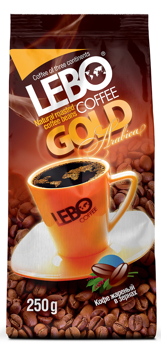 Lebo Gold Арабика кофе в зернах, 250 г0120710 Lebo Gold Арабика кофе в зернах, 250 г0120710Натуральный жареный кофе в зернах Lebo Gold приготовлен из отборных сортов кофе, выращенных на высокогорных плантациях Африки, Центральной и Южной Америки. Кофе с ярко выраженным, изысканным, богатым вкусом, с легкой кислинкой, цветочными нотами и карамельным послевкусием. С самого первого глотка его бодрящий вкус и деликатный, богатый аромат покорит даже самого настоящего гурмана.