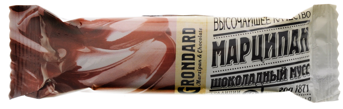 Grondard Marzipan батончик марципановый с шоколадным муссом, 50 г0120710 Grondard Marzipan батончик марципановый с шоколадным муссом, 50 г0120710Шоколадный марципановый батончик Grondard с начинкой шоколадный мусс подарит истинное наслаждение великолепным вкусом. Этим лакомством всегда приятно побаловать себя и гостей за вечерним чаепитием. Его изысканный и оригинальный марципановый вкус, дополненный утонченным шоколадным вкусом, поможет перенестись в атмосферу мечтаний и грез. Очаруйтесь их вкусом, оцените все грани этого изящного лакомства от компании Grondard.