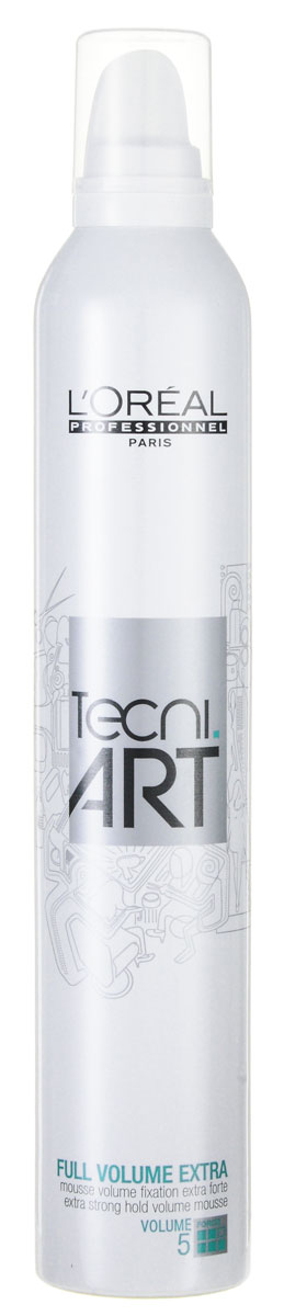 LOreal Professionnel Tecni. art Volume Мусс для объема нормальных и непослушных волос (фикс.5) 400 млMP59.4D LOreal Professionnel Tecni. art Volume Мусс для объема нормальных и непослушных волос (фикс.5) 400 млMP59.4DМусс от Лореаль Фулл Волюм Экстра поможет вам создать неповторимый стиль прически для нормальных или плохо укладывающихся волос. Суперлегкая текстура мусса делает волосы любого типа мягкими и эластичными. Формула Фулл Экстра Волюм с УФ-фильтрами не только позволяет уберечь ваши волосы от вредного солнечного излучения, но и защищает их от термического воздействия (сушка феном).
