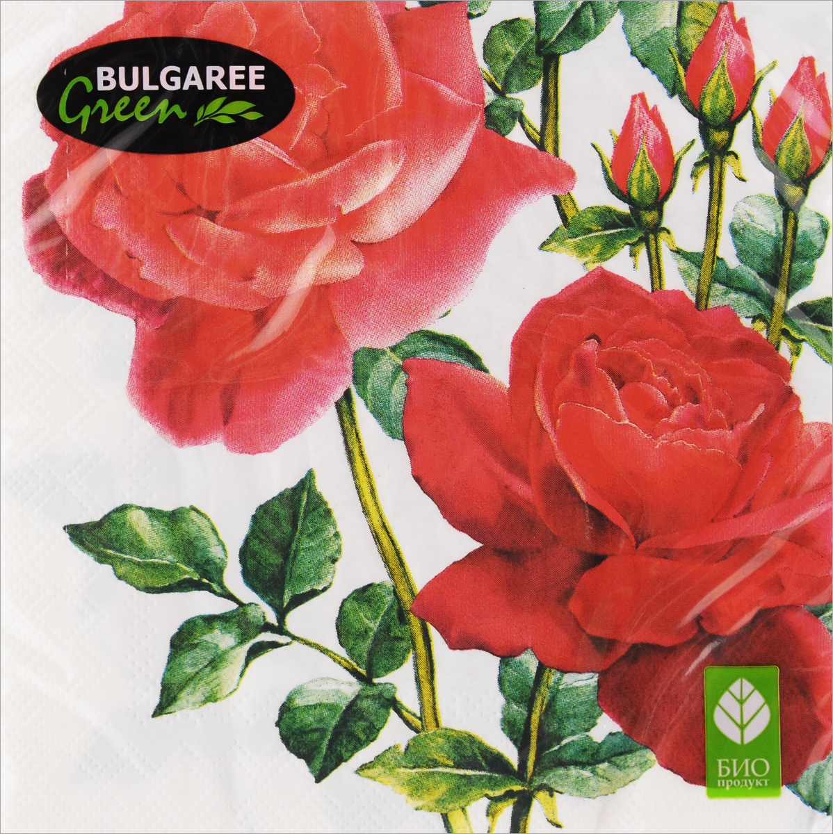 Салфетки бумажные Bulgaree Green Розы, трехслойные, 33 х 33 см, 20 шт6.295-875.0 Салфетки бумажные Bulgaree Green Розы, трехслойные, 33 х 33 см, 20 шт6.295-875.0Декоративные трехслойные салфетки Bulgaree Green Розывыполнены из 100%целлюлозы европейского качества и оформлены ярким рисунком. Изделиястанут отличнымдополнением любого праздничного стола. Они отличаются необычноймягкостью,прочностью и оригинальностью.Размер салфеток в развернутом виде: 33 х 33 см.