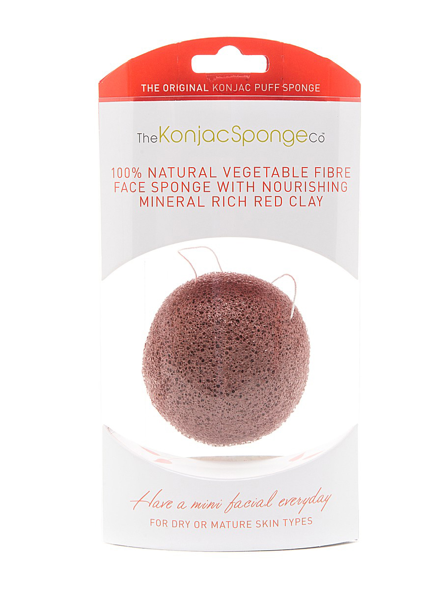 The Konjac Sponge Co Спонж для умывания лица Premium Facial Puff with French Red Clay (премиум-упаковка)1301210 The Konjac Sponge Co Спонж для умывания лица Premium Facial Puff with French Red Clay (премиум-упаковка)1301210Полностью натуральный спонж из растительной клетчатки для умывания лица (с добавлением французской красной глины для ухода за сухой и зрелой кожей). Не содержит химикатов, красителей, аллергенов. На 100% биоразлагаемый. Используется во влажном состоянии. Диаметр – ок. 8 см (без учета упаковки). Способ применения: Перед употреблением тщательно промойте и дайте спонжу Конняку впитать воду. Аккуратно отожмите спонж от лишней воды и нежно очищайте кожу. Массируйте круговыми движениями. Спонж Конняку нежно отшелушивает кожу, очищает и освежает ее. Нет необходимости использовать очищающие средства, но при желании можете добавить немного любимого средства. Спонж Конняку усиливает эффект очищающих средств. Состав: Растительная клетчатка, французская красная глина.