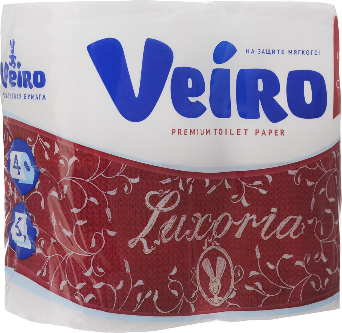 Бумага туалетная Veiro Luxoria, трехслойная, 4 рулона787502 Бумага туалетная Veiro Luxoria, трехслойная, 4 рулона787502Туалетная бумага Veiro Luxoria, выполненная из натуральной целлюлозы, обеспечивает превосходный комфорт и ощущение чистоты и свежести. Необыкновенно мягкая, но в тоже время прочная, бумага не расслаивается и отрывается строго по линии перфорации, не вызывает аллергии и раздражения. Трехслойные листы имеют рисунок с перфорацией.Количество слоев: 3. Размер листа: 12,5 х 9,5 см. Длина намотки: 18,4 м. Состав: 100% целлюлоза.