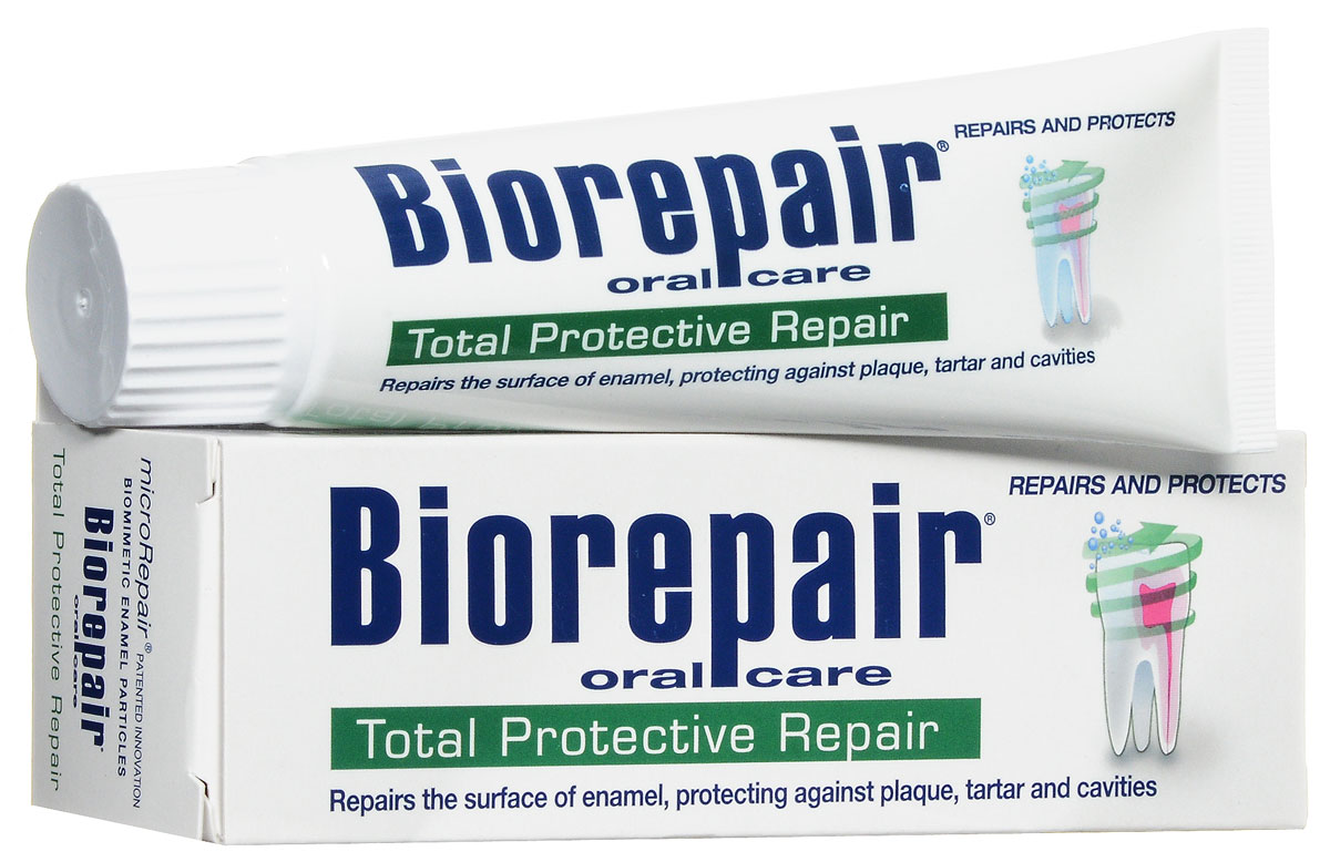 Biorepair Зубная паста для комплексной защиты полости рта Total Protection Plus, 75 млSatin Hair 7 BR730MN Biorepair Зубная паста для комплексной защиты полости рта Total Protection Plus, 75 млSatin Hair 7 BR730MNВосстанавливает зубную эмаль с помощью microrepair. Устраняет зубной нале?т и предотвращает появление зубного камня
