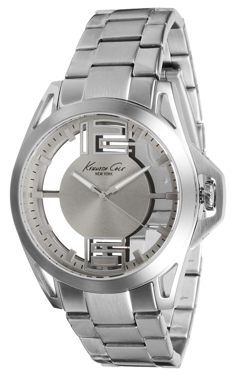 Часы мужские наручные Kenneth Cole, цвет: серебристый. 10022529BM8434-58AE Часы мужские наручные Kenneth Cole, цвет: серебристый. 10022529BM8434-58AEНаручные мужские часы Kenneth Cole произведены из материалов самого высокого качества на базе новейших технологий.Они оснащены точным кварцевым механизмом. Корпус часов, выполненный из нержавеющей стали, защищен минеральным стеклом, а заводная головка оснащена защитой. Браслет из нержавеющей стали имеет застежку клипсу.Прозрачный циферблат оснащен цифрами, отметками, а также тремя стрелками - часовой, минутной и секундной.Часы укомплектованы в фирменную коробку с названием бренда.