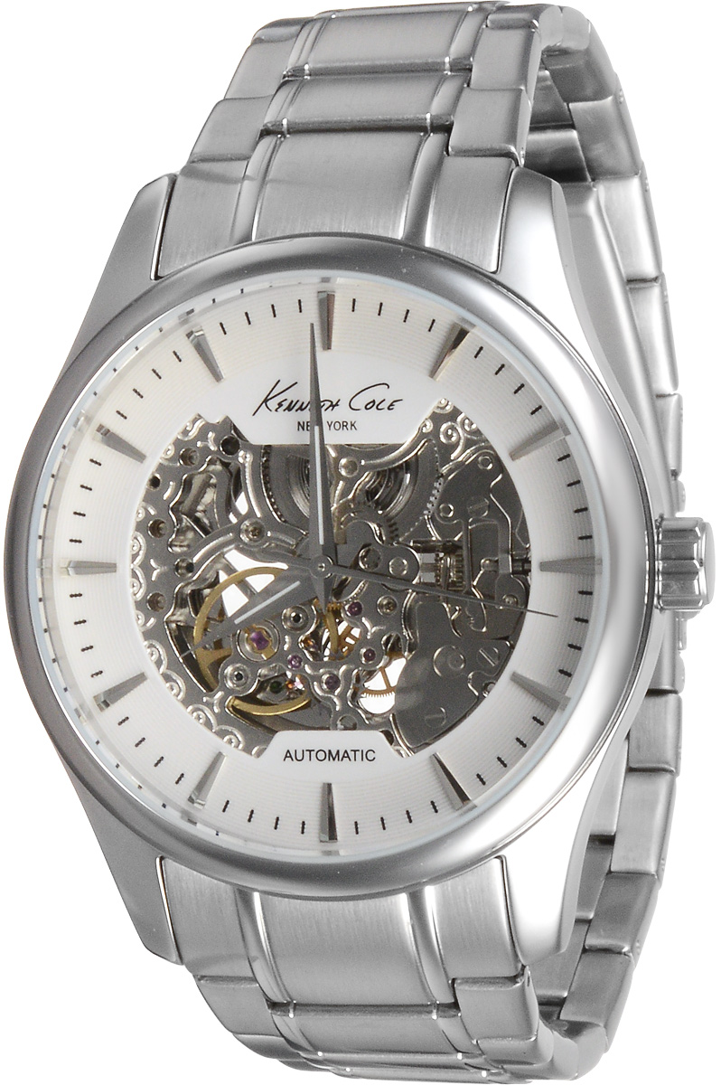 Часы мужские наручные Kenneth Cole, цвет: серебристый. 10027200BM8434-58AE Часы мужские наручные Kenneth Cole, цвет: серебристый. 10027200BM8434-58AEНаручные мужские часы Kenneth Cole произведены опытными специалистами из материалов самого высокого качества на базе новейших технологий.Они оснащены точным кварцевым механизмом. Корпус часов, выполненный из нержавеющей стали, защищен минеральным стеклом. Браслет из нержавеющей стали имеет застежку клипсу.Прозрачный циферблат с видимым глазу механизмом оснащен отметками, а также тремя стрелками - часовой, минутной и секундной.Часы укомплектованы в фирменную коробку с названием бренда.