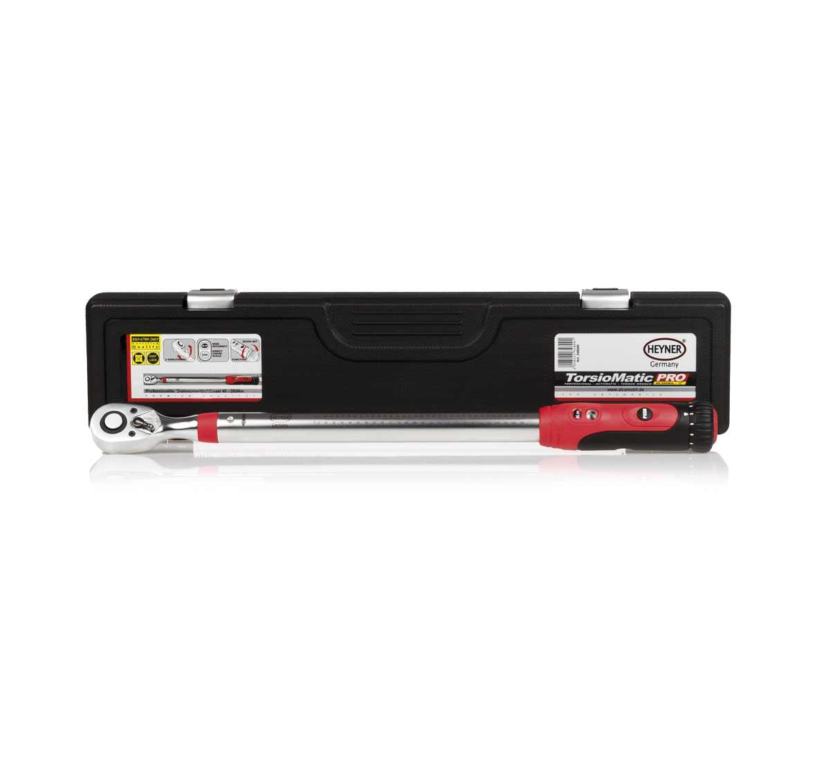 Динамометрический ключ Heyner, 1/2, 40 - 200 Nm98298130 Динамометрический ключ Heyner, 1/2, 40 - 200 Nm98298130Динамометрический ключ ?, 40 - 200 Nm. Рычажный переключатель трещётки с 48 зубцами. Удобная шкала с выпуклой линзой.