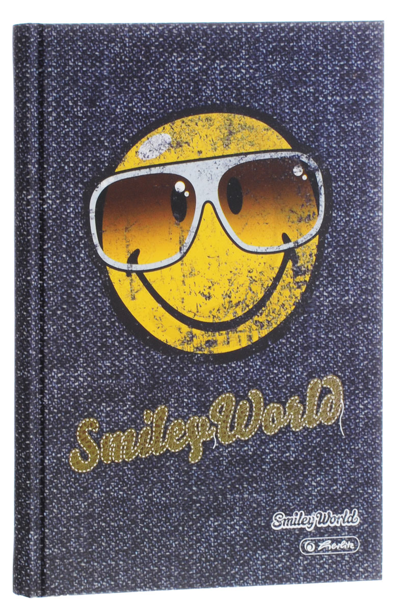 Herlitz Записная книжка Smiley World 96 листов в клетку72523WD Herlitz Записная книжка Smiley World 96 листов в клетку72523WDЗаписная книжка Herlitz Smiley World - незаменимый атрибут современного человека, необходимый для рабочих и повседневных записей в офисе и дома. Записная книжка содержит 96 листов формата А5 в клетку. Обложка, выполненная из плотного картона, оформлена изображением забавного смайла в темных очках. Прошитый внутренний блок гарантирует полное отсутствие потери листов.Записная книжка Herlitz Smiley World станет достойным аксессуаром среди ваших канцелярских принадлежностей. Она подойдет как для деловых людей, так и для любителей записывать свои мысли, рисовать скетчи, делать наброски.