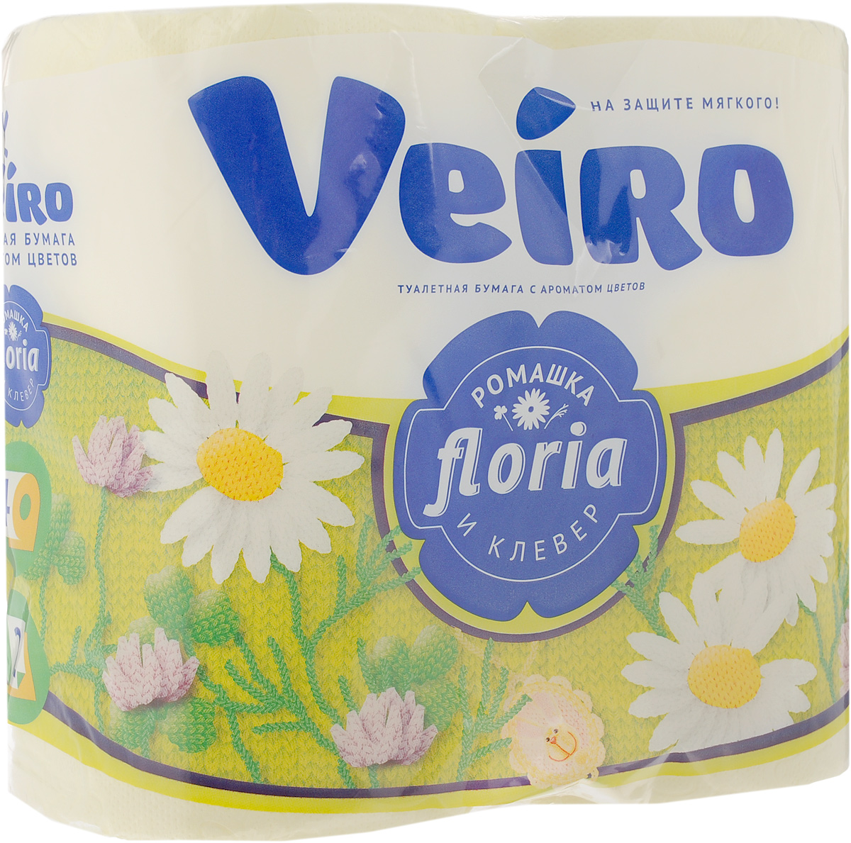 Туалетная бумага Veiro Floria. Ромашка, двухслойная, ароматизированная, 4 рулона67743 Туалетная бумага Veiro Floria. Ромашка, двухслойная, ароматизированная, 4 рулона67743Двухслойная туалетная бумага Veiro Floria. Ромашка изготовлена по новейшей технологии из 100% ароматизированной целлюлозы, благодаря чему она имеет тонкий аромат, очень мягкая, нежная, но в тоже время прочная. Перфорация надежно скрепляет слои бумаги. Туалетная бумага Veiro Floria. Ромашка сочетает в себе простоту и оригинальность. Состав: 100% ароматизированная целлюлоза. Количество слоев: 2.Размер листа: 12,5 х 9,1 см.Длина рулона: 21,9 м.Количество рулонов: 4 шт.