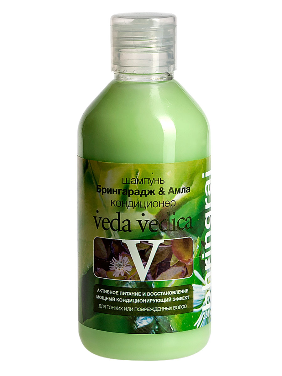 Veda Vedica Шампунь-кондиционер для волос Брингарадж и Амла, 250 млFS-00897 Veda Vedica Шампунь-кондиционер для волос Брингарадж и Амла, 250 млFS-00897Активно питает и способствует восстановлению волос, способствует восстановлению природного цвета, препятсвтвует появлению седины.Обладает выраженным кондиционирующим эффектом. Подходит для любого типа волос, но особенно- для тонких, ослабленных или поврежденных волос.