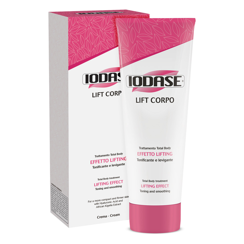 Iodase Крем для тела Lift Corpo , 220 мл841028003136 Iodase Крем для тела Lift Corpo , 220 мл841028003136Лифтинг, тонус и укрепление кожи всего тела. Повышает тургор кожи, защищает от старения. Крем тонизирует кожу, защищает ее от старения и растяжения, от появления мелких поверхностных морщин, укрепляет и повышает эластичность. Компоненты крема работают в дерме и эпидермисе, повышая тургор, плотность кожи, одновременно защищая клетки кожи от старения. Подтягивающее действие достигается за счет использования экстракта натуральной целлюлозы и гиалуроновой кислоты, которые вместе значительно смягчают и увлажняют кожу в этой области, придают ей тонус, плотность, повышают эластичность. Моделирующее действие: экстракт кигелии африканской защищают кожу декольте и груди от старения, от появления мелких поверхностных морщин. Улучшение микроциркуляции достигается за счет введения в состав крема экстрактов Самбуки, центеллы азиатской и плюща обыкновенного.