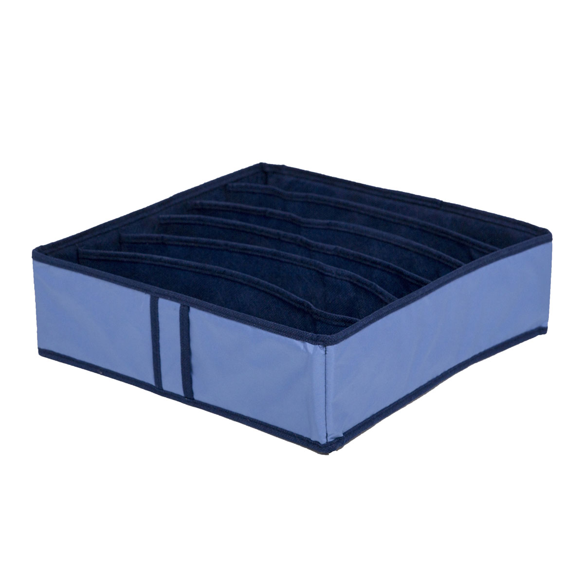 Органайзер для хранения вещей Homsu Bluе Sky, 6 секций, 35 x 35 x 10 см41619 Органайзер для хранения вещей Homsu Bluе Sky, 6 секций, 35 x 35 x 10 см41619Компактный органайзер Homsu Bluе Sky изготовлен из высококачественного полиэстера, который обеспечивает естественную вентиляцию. Материал позволяет воздуху свободно проникать внутрь, но не пропускает пыль. Органайзер отлично держит форму, благодаря вставкам из плотного картона. Изделие имеет 6 квадратных секций для хранения нижнего белья, колготок, носков и другой одежды.Такой органайзер позволит вам хранить вещи компактно и удобно.