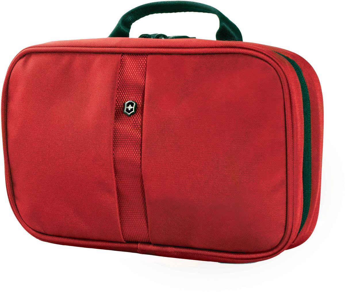 Несессер Victorinox Zip-Around Travel Kit, цвет: красный, 28 х 8 х 18 смA-B86-05-C Несессер Victorinox Zip-Around Travel Kit, цвет: красный, 28 х 8 х 18 смA-B86-05-CНесессер Victorinox Zip-Around Travel Kit, выполненный из нейлона, идеально подходит для хранения небольших туалетных принадлежностей. Основное отделение имеет два кармана из воздухопроницаемой сетки AirMesh, большой карман на молнии, непромокаемое отделение с легкой в уходе антибактериальной подкладкой и съемное отделение с карманом на молнии. Благодаря специальному крючку, который легко спрятать, когда он не используется, несессер можно повесить на держатель для душа либо полотенец. Также изделие снабжено удобной ручкой для переноски.