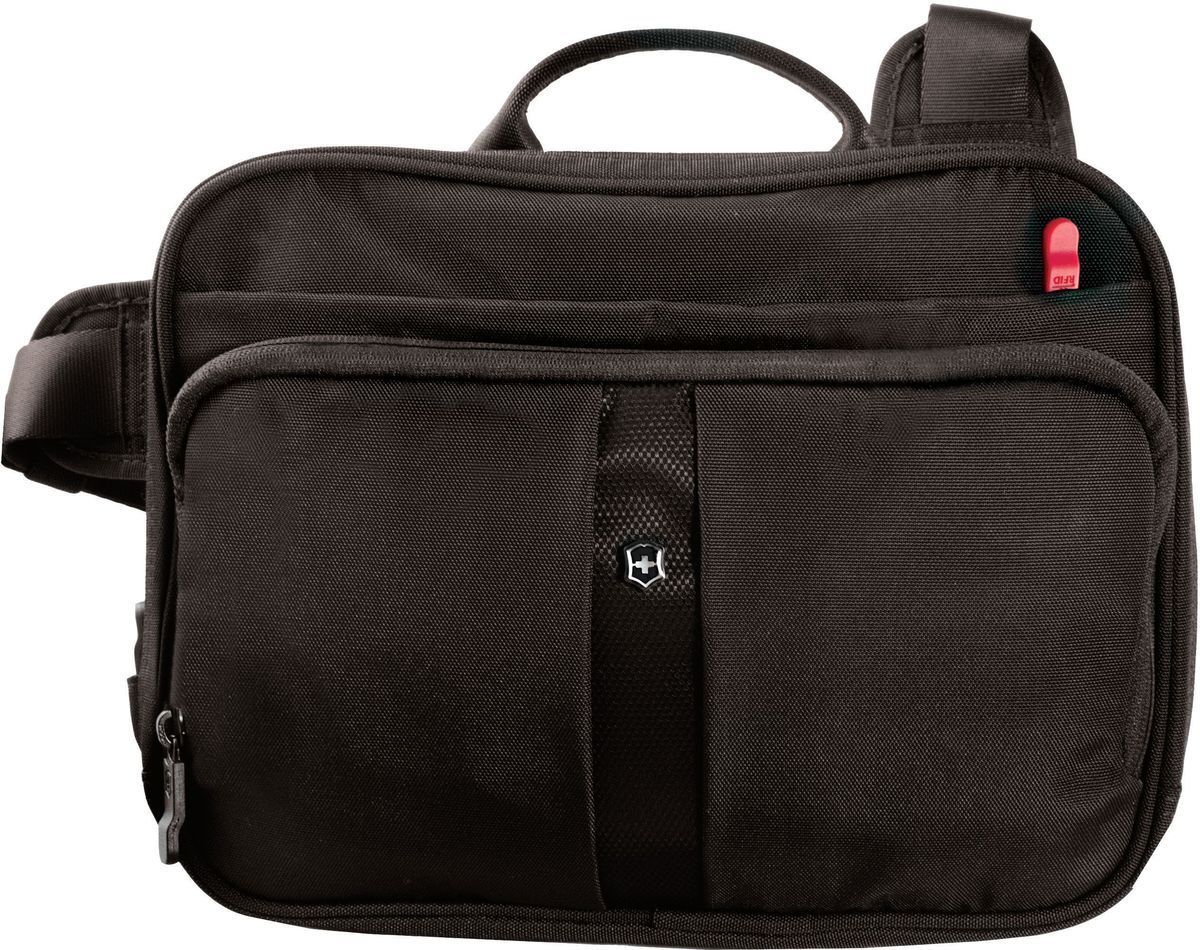 Сумка Victorinox Travel Companion, цвет: черный. 31173901Гризли Сумка Victorinox Travel Companion, цвет: черный. 31173901ГризлиОригинальный швейцарский армейский нож «Swiss Army» был создан в 1897 году в небольшой деревушке Ибах в Швейцарии.С тех пор продукция,выпускаемая под маркой «Victorinox» с ее узнаваемым логотипом в виде креста на щите,по праву считается эталоном отличного качества,высокой функциональности,инновационных технологий и культового дизайна.Наша преданность принципам в течение последних 130 лет позволила нам создавать продукты,которые являются выдающимися не только по дизайну и качеству,но которые также являются надежными спутниками в больших и маленьких жизненных приключениях.Сегодня мы с гордостью представляем линейку сумок,чемоданов и дорожных аксессуаров,которые наилучшим образом воплощают в себе данные принципы,а также сочетают в себе черты нашего лучшего классического стиля.Коллекция Lifestyle Accessories 4.0 включает в себя широкий ассортимент решений для путешествий и повседневной жизни.Независимо от пункта назначения данные высоко-практичные аксессуары станут важнейшей составляющей поездки.Использую широку гамму наших повседневных сумок,вы можете простопередвигаться по городу либо ездить на экскурсии.Путешествуйте хорошопо дготовленнными,храня ваш паспорт,бтлеты и документы в удобно расположенном держателе для документов,оснащенном RFID защитой для безопасности вашей персональной информации.Путешествуйте хорошо организованными и максимально используйте ваше пространство для хранения благодаря нашим удобным сумкам и несессерам.Позвольте коллекции Lifestyle Accessories 4.0 сделать каждый миг вашего путешествия легче.Прототип модели прошел целых 30 основательных и строгих испытаний,в ходе которых проводилась симуляция самых экстремальных сценариев и условий внешней среды,возможных в реальной жизни.Жесткий режим проводимых тестов гарантирует точность,прочность и износоустойчивость,т.е. все признаки высокого качества и эксплуатационных характеристик,которые покупатель ожидает от продукции «Victorinox».Далее каждое изделие проходит тщательный контроль сертифицированным техническим специалистом.В результате мы можем безоговорочно отвечать за качество нашей продукции и гарантировать отсутствие заводского брака в каждом изделии нашего производства в течение всего гарантийного срока.На тот маловероятный случай,если в приобретенном вами изделии возникает дефект функционального характера,на который распространяется гарантийные обязательства производителя,мы располагаем международной сетью Авторизованных центров ремонтного обслуживания.На изделия коллекции Lifestyle Accessories 4.0 распространяется международная ограниченная 10-летняя гарантия.Мы хотим,чтобы вы остались довольны приобретенным вами изделием!Ни о чем не беспокойтесь:мы уже обо всем позаботились!ХАРАКТЕРИСТИКИ И СВОЙСТВАТехнология защиты RFID защищает персональные данные, которые хранятся на микрочипах RFID в паспорте, кредитных картах и ID-картахБлагодаря уникальному храповому механизму данную модель можно носить на поясе, на плече и через плечо как сумку-мессенджер