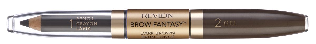 Revlon Карандаш И Гель для Бровей Colorstay Brow Fantasy Pencil & Gel Dark brown 106 14 г80284338 Revlon Карандаш И Гель для Бровей Colorstay Brow Fantasy Pencil & Gel Dark brown 106 14 г80284338Карандаш и гель для бровей Brow Fantasy окрашивает, оформляет и фиксирует форму бровей, в течение всего дня придавая им красивый и ухоженный вид. Благодаря этому уникальному и практичному средству вы создадите желаемый образ: акцентированную, чётко очерченную линию брови, или же мягкий и естественный вид. Начните нанесение грифельной частью карандаша, следуя естественной дуге брови, заполняя пространства между волосками. Тонированный гель фиксирует форму бровей и придаёт линии ещё более чёткую очерченность. Как карандаш, так и гель можно наносить либо в небольшом количестве, либо в несколько слоёв - в зависимости от того образа, который вы хотите создать.Аккуратно подвести брови вдоль роста