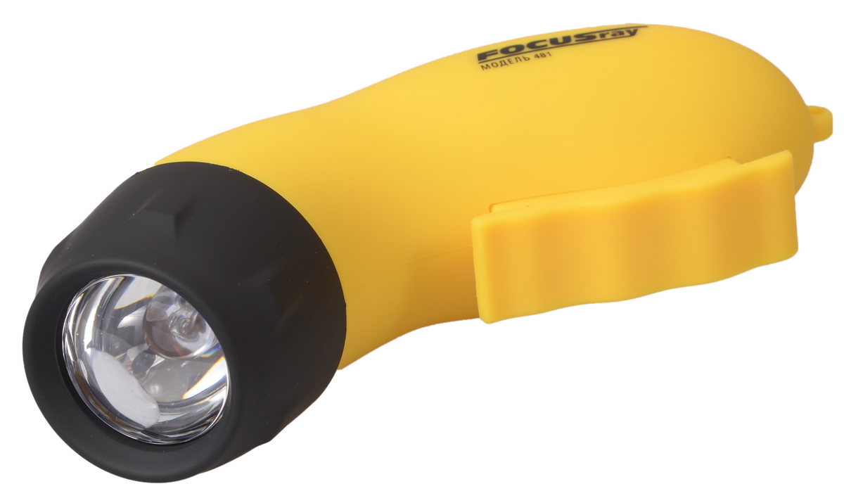 Фонарь ручной FOCUSray. FR-481601037 Фонарь ручной FOCUSray. FR-481601037Ручной фонарь FOCUSray представляет собой автономный источник света. Электродинамический фонарь предназначен для освещения предметов и местности при отсутствии стационарных источников света. В фонаре установлена мощная и яркая светодиодная лампа нового поколения, ресурс ее свечения составляет минимум 50000 часов. Для увеличения дальности светового пучка и его лучшей фокусировки электродинамический фонарь снабжен линзой. Для зарядки фонарика необходимо нажимать ручку на корпусе в течение нескольких минут, что похоже на занятие эспандером, после чего фонарик будет светить. Для удобства переноски фонарь снабжен капроновым ремешком на металлическом карабине. Эргономичный корпус выполнен из пластика. Для удобства использования на корпус также нанесено приятное на ощупь матовое резиновое напыление, чтобы фонарик не выскальзывал из рук, даже когда руки мокрые. Электродинамический фонарь незаменим на рыбалке, охоте, туристическом походе, так как для его работы не требуются батарейки. Дальность свечения: 20 м.
