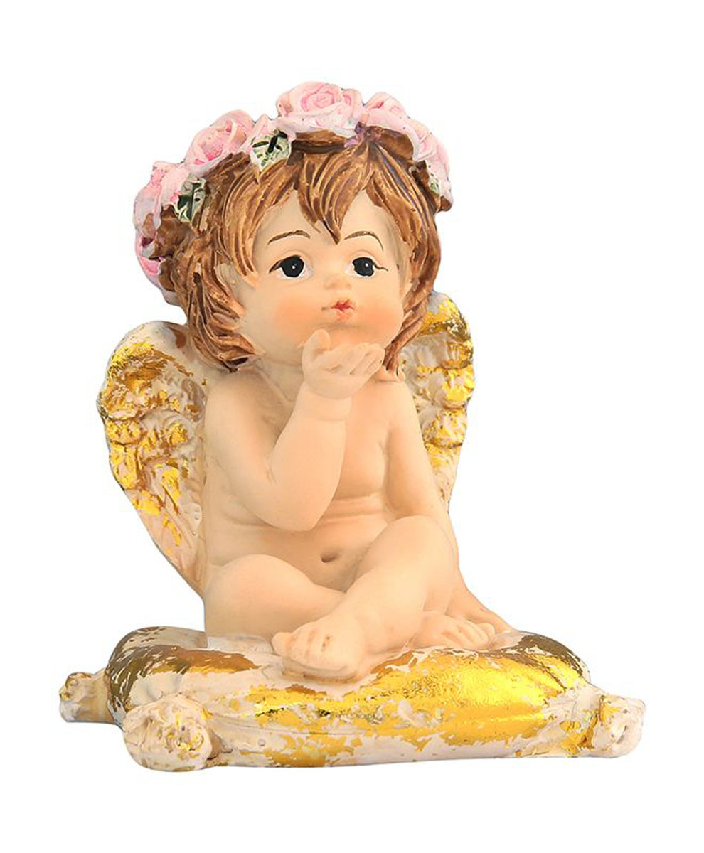Фигурка декоративная Elan Gallery Ангелочек на золотой подушечке, высота 6,5 смTHN132N Фигурка декоративная Elan Gallery Ангелочек на золотой подушечке, высота 6,5 смTHN132NДекоративные фигурки - это отличный способ разнообразить внутреннее убранство вашего дома. Декоративная фигурка с изображением ангелочка станет прекрасным сувениром, который вызовет улыбку и поднимет настроение.Фигурка выполнена из полистоуна.