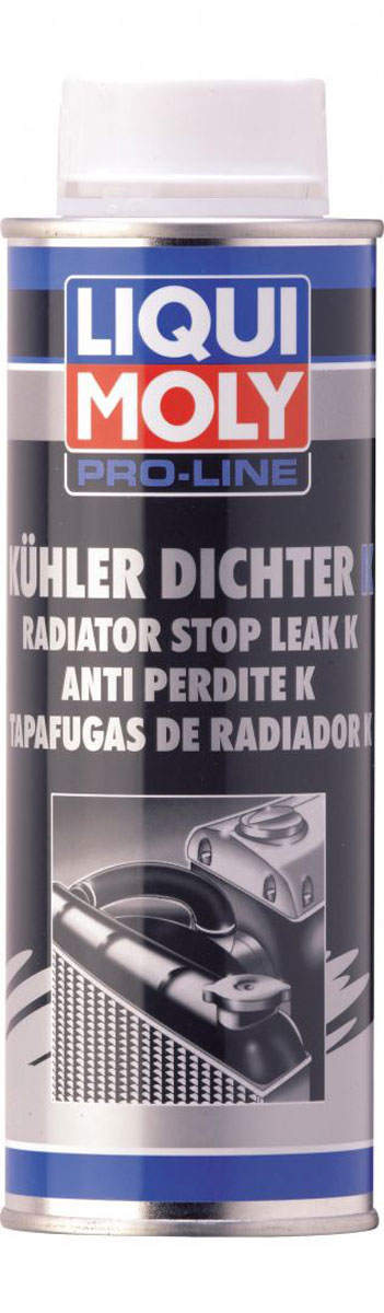 Герметик системы охлаждения LiquiMoly Pro-Line Kuhlerdichter K, 0,25 л80462 Герметик системы охлаждения LiquiMoly Pro-Line Kuhlerdichter K, 0,25 л80462Профессиональное концентрированное средство для восстановления герметичности системы охлаждения двигателя. Оптимальная емкость для грузовых автомобилей. Подходит для всех систем охлаждения и нагрева. Герметизирует небольшие места утечек в радиаторе, пористость металла в местах пайки, волосяные трещины. Средство пригодно для систем с водяными фильтрами.