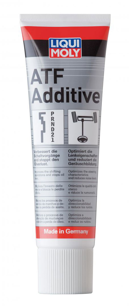 Присадка Liqui Moly ATF Additive, в АКПП, 0,25 лSVC-300 Присадка Liqui Moly ATF Additive, в АКПП, 0,25 лSVC-300Liqui Moly ATF Additive - это средство для автоматических коробок передач, где применяются жидкости ATF Dexron II/III. Специальные компоненты восстанавливают эластичность резиновых и уплотнителей АКПП. Так же при применении, происходит очищение каналов в передаточном механизме, благодаря чему улучшается работа всей системы в целом. Продлевает срок эксплуатации АКПП и снижает издержки на ремонт. Используется при каждой замене масла АКПП.Снижает утечки масла из-за потери эластичности сальников.Очищает и защищает от износа.Предотвращает старение и окисление масла.Предупреждает издержки на ремонт и продлевает срок эксплуатации.Предотвращает появление масляных пятен и загрязнение окружающей среды.Товар сертифицирован.