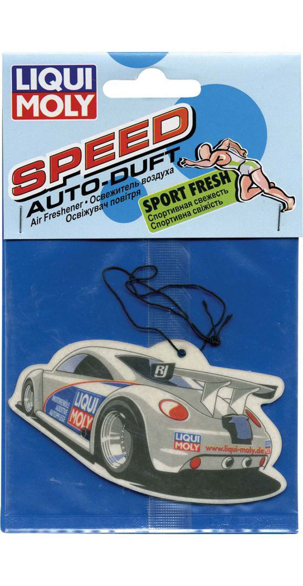 Освежитель воздуха Liqui Moly Auto-Duft Speed, спортивная свежесть68/5/3 Освежитель воздуха Liqui Moly Auto-Duft Speed, спортивная свежесть68/5/3Освежитель воздуха Liqui Moly Auto-Duft Speed предназначен для применения в салоне автотранспортных средств для устранения неприятных запахов и придания приятной атмосферы в салоне.Товар сертифицирован.