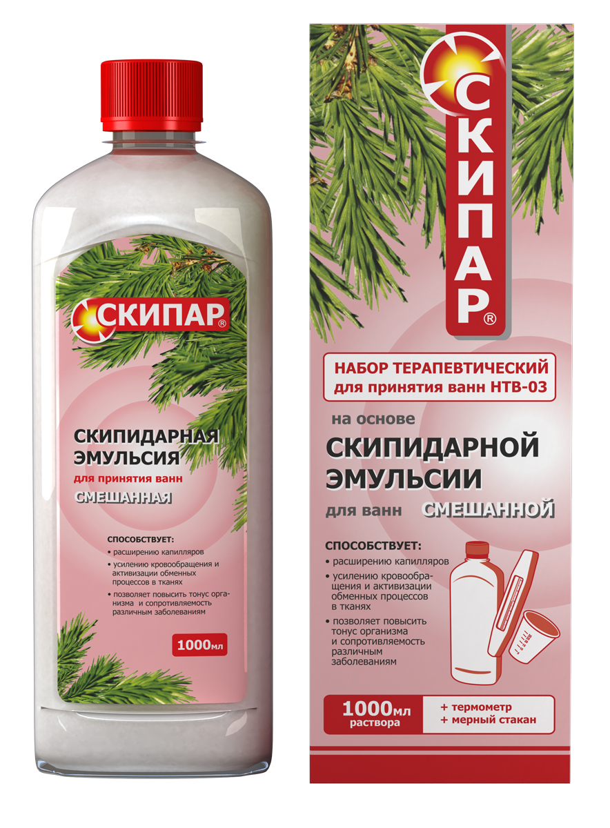 СКИПАР Скипидарная эмульсия смешанная, (набор терапевтический для ванн-03), 1000 млFS-36054 СКИПАР Скипидарная эмульсия смешанная, (набор терапевтический для ванн-03), 1000 млFS-36054Улучшают капиллярное кровообращениенормализуют водно-солевой обмен способствуют рассасыванию кровоизлияний, спаек и рубцов мало изменяют артериальное давление крови