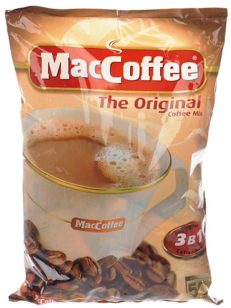 МасСoffee кофейный напиток 3 в 1, 50 шт0120710 МасСoffee кофейный напиток 3 в 1, 50 шт0120710МасСoffee 3 в 1 - это приготовленный из кофе высшего сорта, сахара и сливок растворимый кофейный напиток, который не только наполняет энергией, но и дарит богатство ощущений благодаря насыщенному вкусу, а также удобству употребления в любое время при любых обстоятельствах.