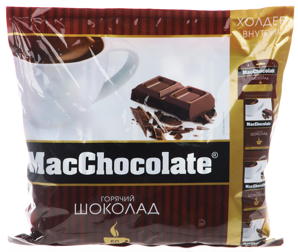 MacChocolate горячий шоколад , 50 шт8887290102018 MacChocolate горячий шоколад , 50 шт8887290102018MacChocolate - это растворимый горячий шоколад высокого качества, который содержит натуральный какао-порошок и отличается насыщенным вкусом и ароматом.Окунитесь в водоворот простых удовольствий с MacChocolate! Изготовленный из вкуснейшего какао в идеальных пропорциях с сахаром и сливками, MacChocolate с классическим вкусом - это лучшее, что вы можете приготовить за пару секунд!