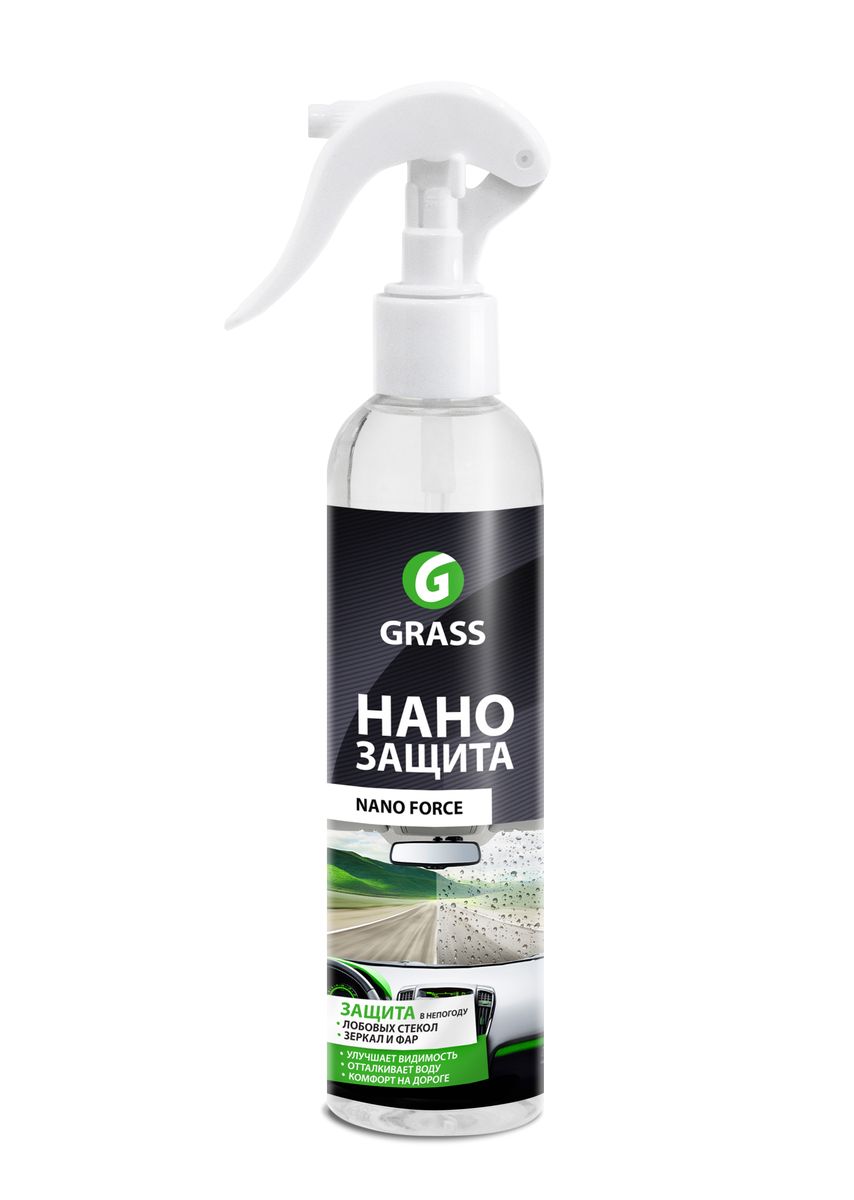 Нанопокрытие для стекла Grass NanoForce, 250 млSVC-300 Нанопокрытие для стекла Grass NanoForce, 250 млSVC-300Нанопокрытие Grass NanoForce предназначено для любых стекол. Действует, заполняя микропоры и микротрещины стекла, образуя невидимую пленку. Дождь и грязь скатываются с обработанной поверхности, поверхность дольше остается чистой, служит более месяца. При скорости движения от 80 км/ч дворники практически не нужны.Товар сертифицирован.