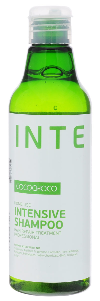 CocoChoco Intensive Шампунь для интенсивного увлажнения 250 млAC-1121RD CocoChoco Intensive Шампунь для интенсивного увлажнения 250 млAC-1121RDШампунь Intensive Shampoo для интенсивного увлажнения и ухода за сухими и повреждёнными волосами. Глубоко проникает в структуру волоса, питает от корней до самых кончиков, устраняет и предотвращает ломкость, облегчает расчёсывание. Идеально подходит как средство ухода после процедуры кератинового восстановления волос.Состав: KERAMIMIC - натуральный кватернизированный кератин, технология биомиметики воссоздает материю волоса, восстанавливает полипиптидные цепочки, саморегулируемая формула. MIRUSTYLE - снижает пушистость, придает гладкость волосам, отлично работает как на прямых, так и на вьющихся волосах.LUSTRAPLEX - интенсивный компонент глубокого действия, распутывает волосы и облегчает расчесывание, придает сияние и блеск