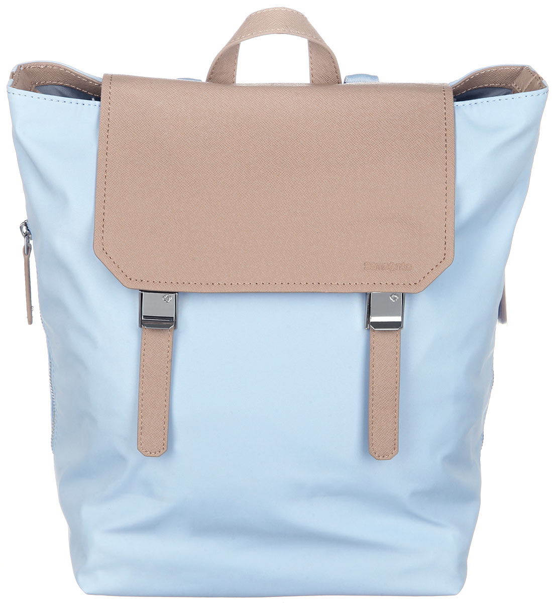 Рюкзак женский Samsonite, цвет: голубой. 56D-31001RivaCase 8460 black Рюкзак женский Samsonite, цвет: голубой. 56D-31001RivaCase 8460 blackСтильный женский рюкзак Samsonite выполнен из полиэстера и полиуретана, оформлен металлической фурнитурой и символикой бренда.Изделие содержит одно отделение, закрывающееся клапаном с двумя хлястиками на фиксаторы и дополнительно на хлястики с кнопками. Внутри рюкзака расположены мягкий карман для планшета, два накладных кармашка и врезной карман на застежке-молнии. Задняя сторона изделия дополнена врезным карманом на застежке-молнии. По бокам рюкзака расположены два врезных кармана, каждый из которых закрывается на застежку-молнию. Изделие оснащено двумя широкими плечевыми лямками регулируемой длины и петлей для подвешивания. Дно рюкзака дополнено металлическими ножками. Практичный аксессуар позволит вам завершить образ и быть неотразимой.Изделие содержит чехол для хранения.