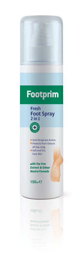 Footprim Дезодорант Антиперспирант для ног 2 в1 Fresh Foot Spray, 150 млFS-00897 Footprim Дезодорант Антиперспирант для ног 2 в1 Fresh Foot Spray, 150 млFS-00897Fresh Foot Spray эффективно защищает ноги от чрезмерного потоотделения и неприятного запаха в течение всего дня. Специальная комбинация активных ингредиентов и экстракта чайного дерева помогают сохранить кожу сухой и предотвращают грибковые инфекции. Ноги остаются здоровыми и не потеют. Продукт тестирован дерматологически.