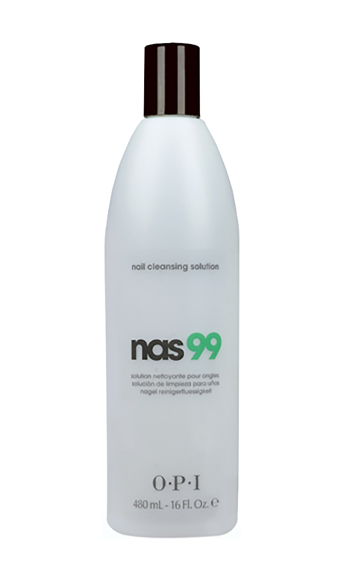 OPI Дезинфицирющая жидкость для ногтей Nas-99, 480 мл1106317432 OPI Дезинфицирющая жидкость для ногтей Nas-99, 480 мл1106317432Очищающее средство для ногтей с антисептическим эффектом НАС-99 OPI. Обязательно использовать для дезинфекции и обезжиривания ногтей, инструментов в процедурах маникюра и педикюра и моделирования искусственных ногтей. Содержит Тимол, предотвращающий развитие грибка ногтей и бактерий. Не содержит воды и удаляет излишки влаги и масла с поверхности ногтевой пластины.