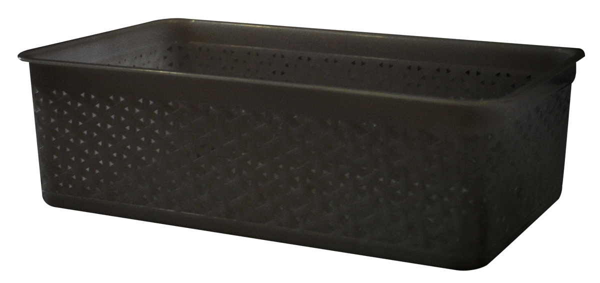 Корзина BranQ Natural Style, цвет: венге, 25,7 х 15,8 х 8 смBH-UN0502( R) Корзина BranQ Natural Style, цвет: венге, 25,7 х 15,8 х 8 смBH-UN0502( R)Универсальная корзина BranQ Natural Style изготовлена из высококачественного цветного пластика с перфорацией. Она предназначена для хранения различных мелочей дома, на даче или в гараже. Позволяет хранить мелкие вещи, исключая возможность их потери. Элегантный выдержанный дизайн корзины позволяет ей органично вписаться в ваш интерьер и стать его элементом.