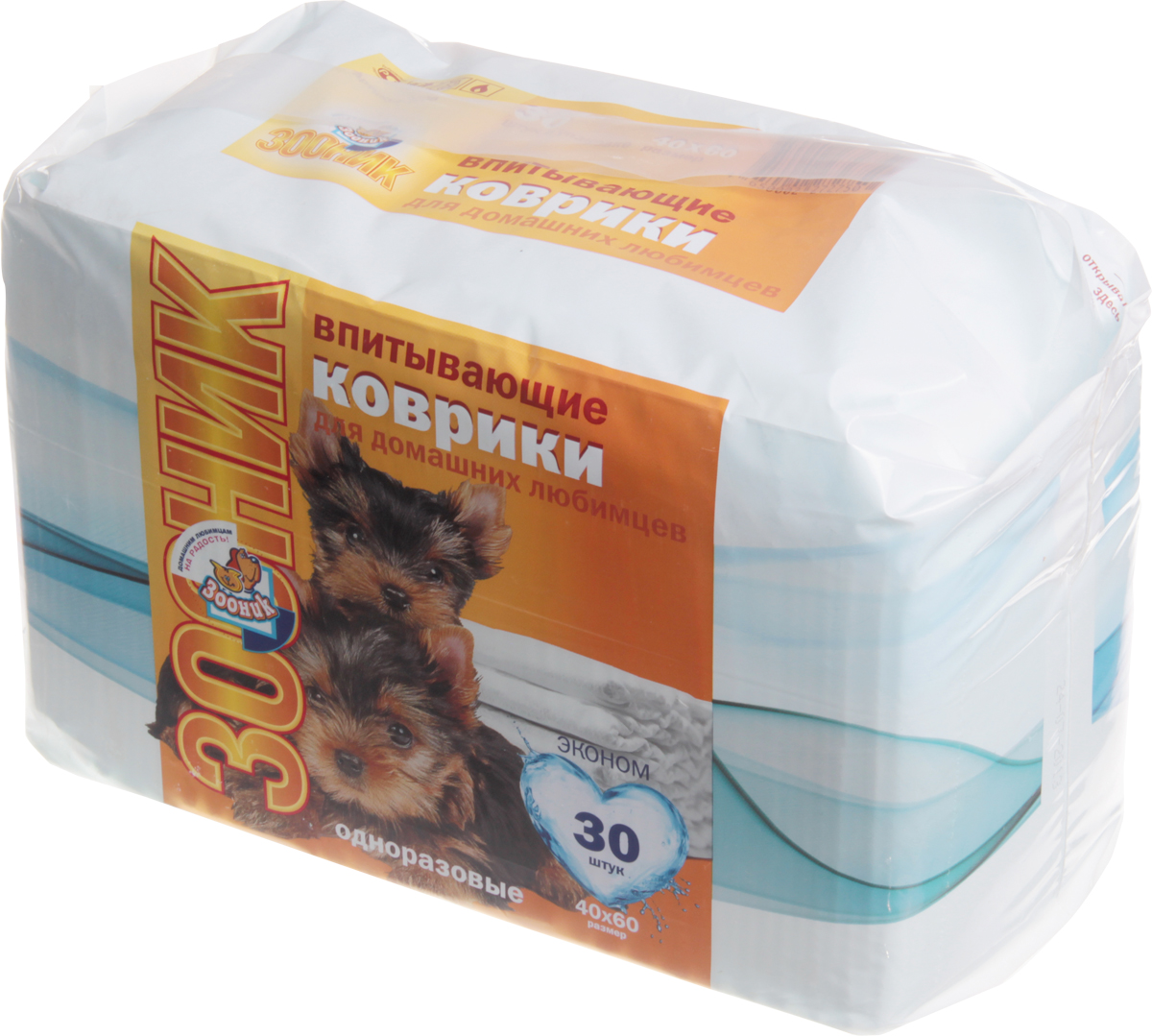 Коврики впитывающие Зооник, 40 х 60 см, 30 шт0120710 Коврики впитывающие Зооник, 40 х 60 см, 30 шт0120710Коврики впитывающие Зооник предназначены для одноразового использования. Верхний слой изготовлен из мягкого нетканого гипоаллергенного материала, который отлично впитывает и удерживает влагу и поглощает запах. Коврики могут использоваться как для туалетных лотков, так и при транспортировке в переноске или автомобиле.Количество: 30 шт.