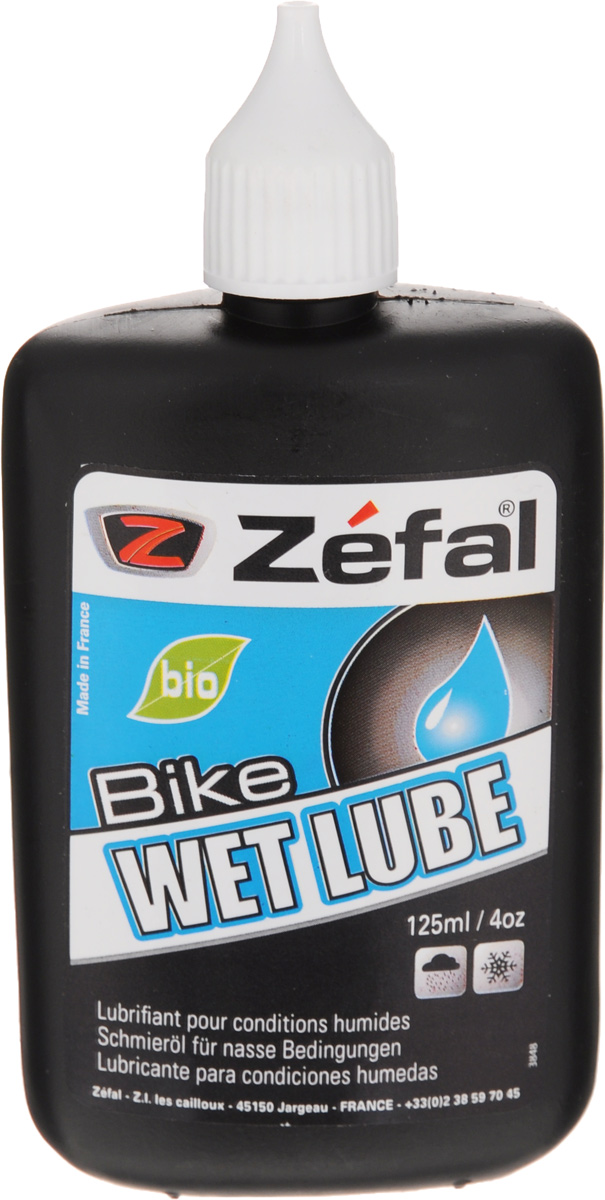 Смазка для велосипедной цепи Zefal Wet Lube, для влажной погоды, 125 мл1305R Смазка для велосипедной цепи Zefal Wet Lube, для влажной погоды, 125 мл1305RЖидкая смазка для велосипедной цепи Zefal Wet Lube предназначена для использования во время влажной погоды. Это идеальный вариант для обеспечения максимальной работы вашей цепи и ее сохранности. Zefal – старейший французский производитель велосипедных аксессуаров премиального качества, основанный в 1880 году, является номером один на французском рынке велосипедных аксессуаров.