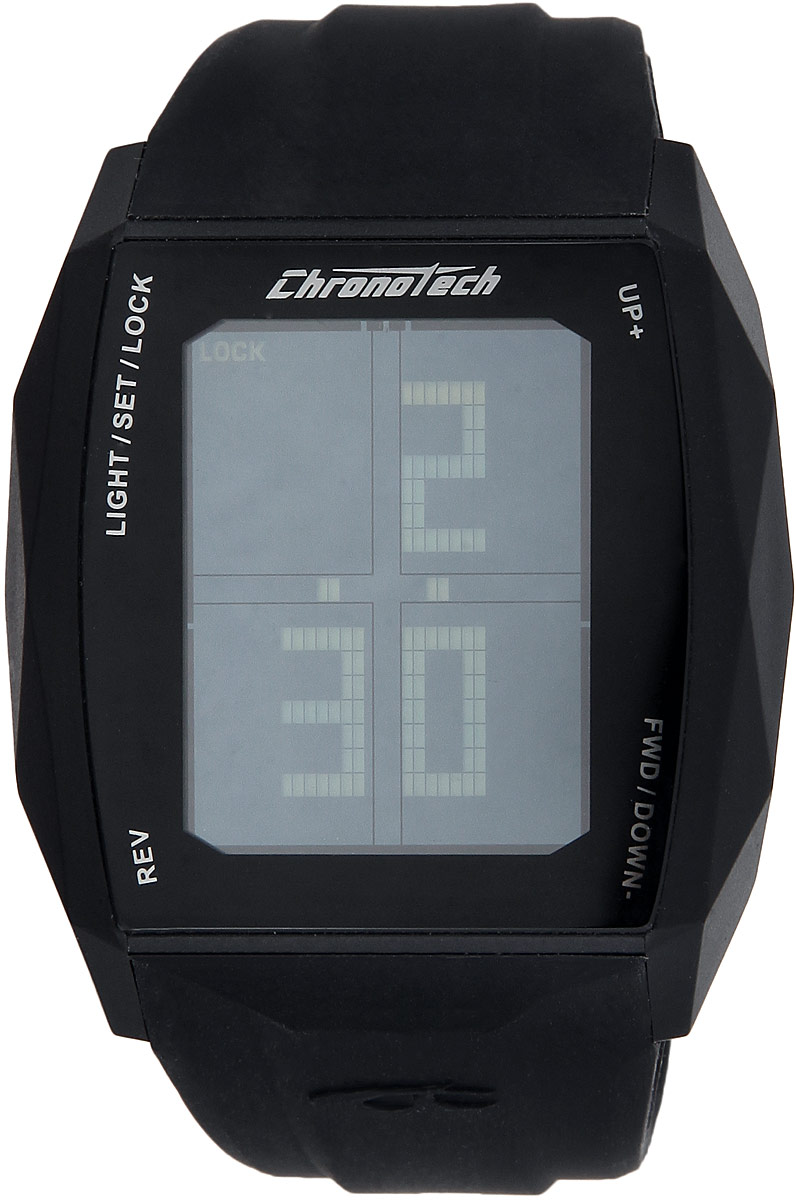 Часы наручные Chronotech Chronotouch, цвет: черный. RW0021BM8434-58AE Часы наручные Chronotech Chronotouch, цвет: черный. RW0021BM8434-58AEСтильные часы Chronotech Chronotouch, выполнены из нержавеющей стали, пластика, минерального стекла и каучука. Часы оформлены символикой бренда.Часы оснащены оригинальным корпусом с сенсорным дисплеем и кварцевым механизмом, имеют степень влагозащиты равную 3 BAR. Сенсорный дисплей дополнен подсветкой. Дополнительные функции: таймер, хронограф, будильник, секундомер, автоматический календарь, отображение времени в 12-часовом или 24-часовом формате.Каучуковый ремешок часов оснащен застежкой-пряжкой, которая позволит с легкостью снимать и надевать изделие.Часы поставляются в фирменной упаковке.Часы современного дизайна Chronotech Chronotouch подчеркнут отменное чувство стиля.