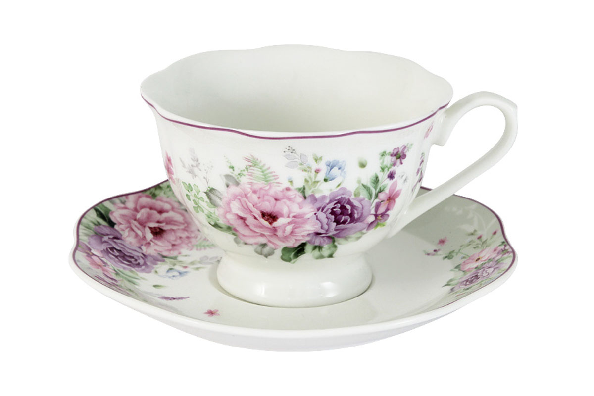 Чашка с блюдцем Primavera Decor Свежий ветер, 175 мл54 009312 Чашка с блюдцем Primavera Decor Свежий ветер, 175 мл54 009312Чашка с блюдцем Primavera Decor Свежий ветер изготовлены из фарфора с добавлением костной золы (7-15%), благодаря которой фарфор получается прозрачным и прочным. Посуда подходит для ежедневного использования, благодаря отсутствию серебряной и золотой отделки посуду можно мыть в посудомоечной машине, а также использовать в микроволновой печи.