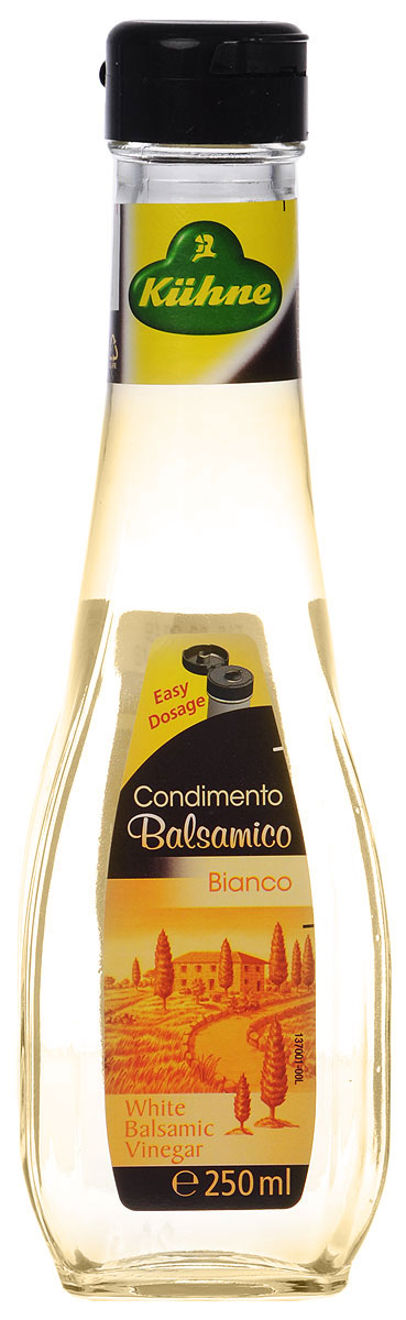 Kuhne Condimento Balsamico Bianco уксус бальзамический белый, 250 мл0120710 Kuhne Condimento Balsamico Bianco уксус бальзамический белый, 250 мл0120710Kuhne Condimento Balsamico Bianco - итальянский белый бальзамический уксус. Это продукт натурального брожения, который подойдет для приготовления самых различных блюд итальянской кухни (супы, салаты, десерты, морепродукты, а также паста и ризотто).