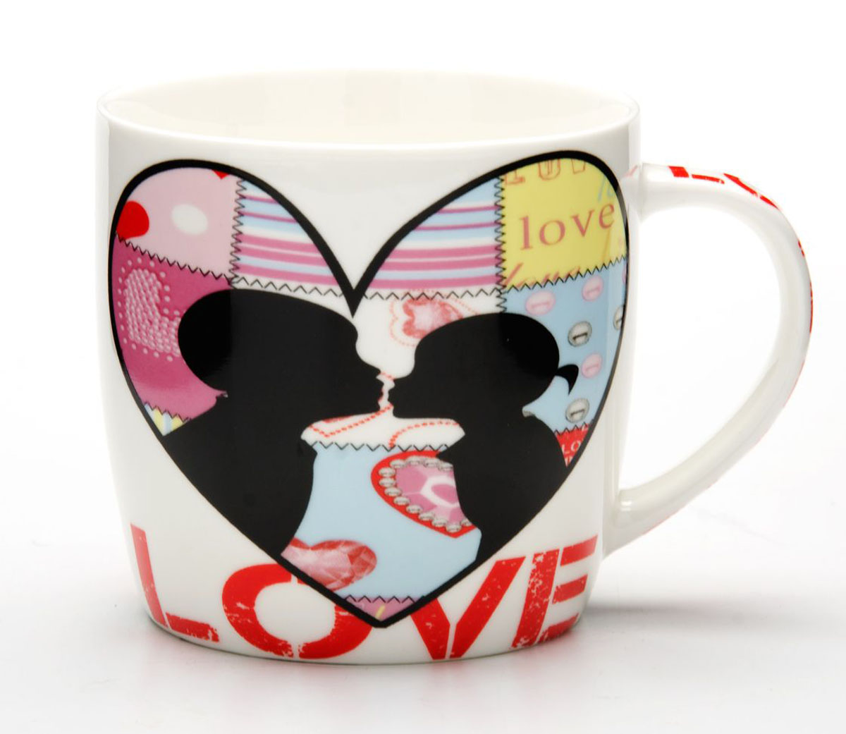 Кружка Loraine I Love You, 340 мл. 2446854 009312 Кружка Loraine I Love You, 340 мл. 2446854 009312Кружка изготовлена из высококачественного костяного фарфора и оформлена стильным рисунком. Изящный дизайн придется по вкусу и ценителям классики, и тем, кто предпочитает утонченность и изысканность. Объем кружки: 340 мл.Высота кружки: 10 см.