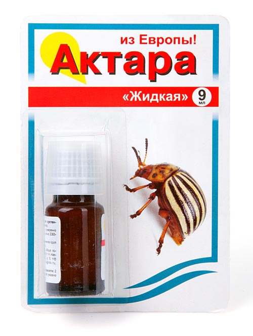Инсектицид Актара, для защиты от вредителей, жидкая, 9 мл391602 Инсектицид Актара, для защиты от вредителей, жидкая, 9 мл391602Инсектицид кишечно-контактного действия против сосущих (тли, цикадки, белокрылка), грызущих (колорадский жук, пьявица, блошки) насекомых 0,6 мл препарата достаточно для обработки 1 сотки! (9 мл — на 15 соток). Эффект наблюдается через несколько часов после обработки. Особенность действующего вещества этого препарата в том, что риск возникновения резистентности (устойчивости) вредителей минимален.