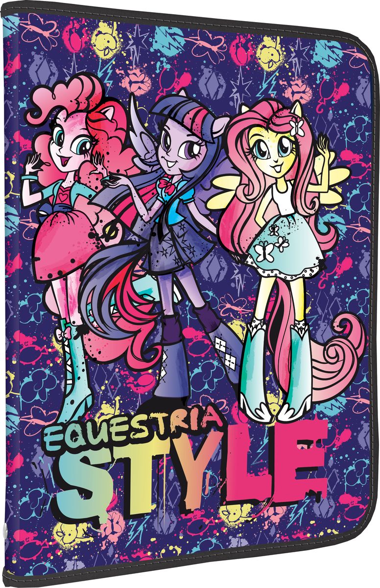 Equestria Girls Папка для тетрадей Equestria StyleFS-54109 Equestria Girls Папка для тетрадей Equestria StyleFS-54109Папка Equestria Girls Equestria Style формата А4 - это оптимальный способ уберечь от деформации тетради, документы, рисунки и прочие бумаги. С ней можно забыть о погнутых уголках и краях. Кроме того, теперь все необходимые бумаги и тетради будут аккуратно собраны, а не распределены по разным местам, что сократит время их поиска. Папка выполнена из полипропилена и застегивается на молнию. Внутри - откидной клапан с креплениями для школьных принадлежностей и секцией для тетрадей, рисунков и бумаг формата А4.