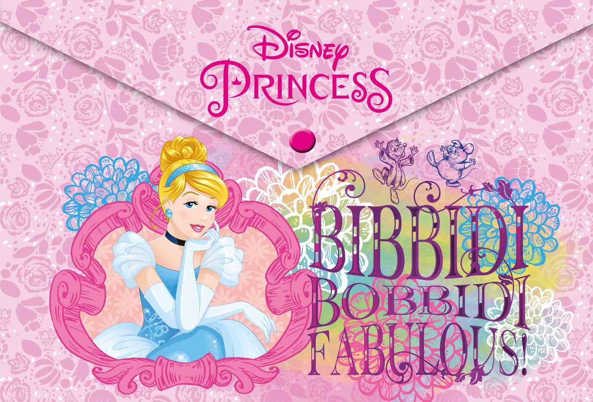 Disney Princess Папка-конверт Bibbidi Bobbidi FabulousFS-36052 Disney Princess Папка-конверт Bibbidi Bobbidi FabulousFS-36052Папка-конверт Disney Princess Bibbidi Bobbidi Fabulous выполнена из полипропилена и предназначена для хранения рисунков и документов формата А4. Застегивается на кнопку. Оформлена папка изображением прекрасной Золушки.