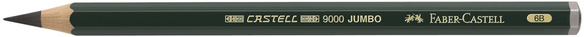 Faber-Castell Карандаш чернографитовый Castell 9000 Jumbo 119306PP-209 Faber-Castell Карандаш чернографитовый Castell 9000 Jumbo 119306PP-209Чернографитовый карандаш Faber-Castell Castell 9000 Jumbo предназначен не только для письма, но и для эскизов и рисования.Специальная SV технология вклеивания грифеля предотвращает его поломку при падении, а высокое качество мягкой древесины обеспечивает легкое затачивание.Такой карандаш с чистым графитом не царапает бумагу, ровно и гладко ложится, хорошо штрихует, передавая воздушность и светотени.